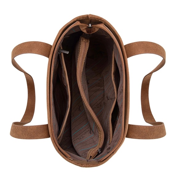 Montana West Embroidered Tote with Wallet Set Brown - Picture 4 of 4